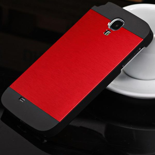 S4 Aluminum Metal Brush Back Case For Samsung Galaxy S4 Siv I9500 32237195497-2-red