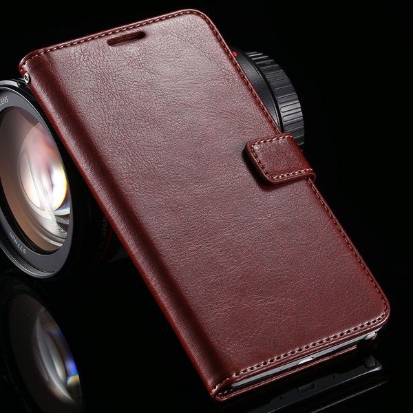 For Note 4 Pu Leather Case Full Wallet Stand Cover For Samsung Gal 32218516680-6-brown