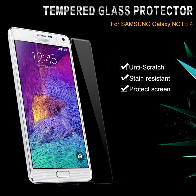 For Samsung Note 4 Glass Protector Clear Tempered Glass Protect Fi 32250057779-1-