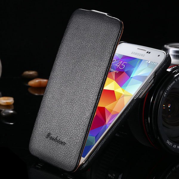 Brand New Genuine Leather Case For Samsung Galaxy S5 Sv I9600 Retr 1893446774-1-black