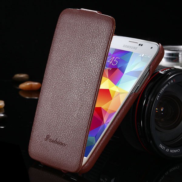Brand New Genuine Leather Case For Samsung Galaxy S5 Sv I9600 Retr 1893446774-5-brown
