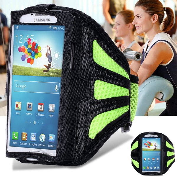 Fresh Green Breath Hole Running Sport Arm Band For Samsung Galaxy 32247735900-1-