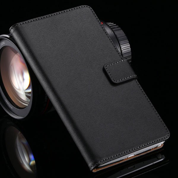 For Note 4 Luxury Genuine Leather Case Full Protect Cover For Sams 32217742322-1-black