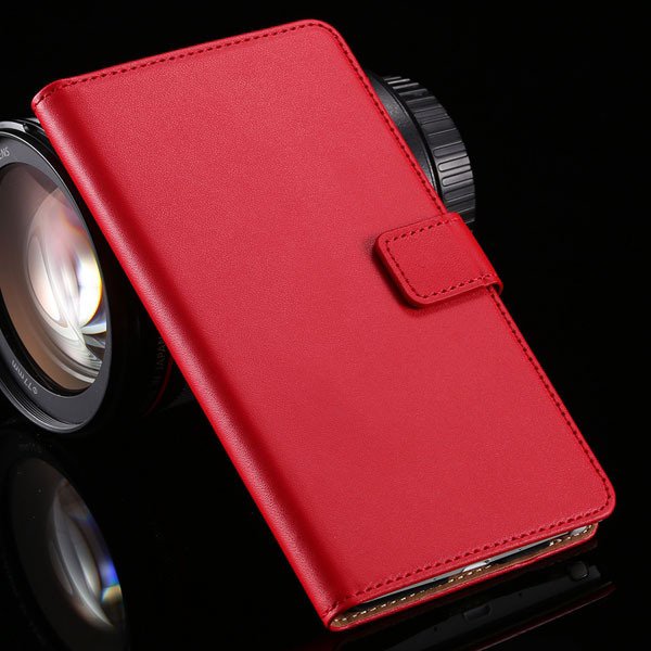 For Note 4 Luxury Genuine Leather Case Full Protect Cover For Sams 32217742322-3-red