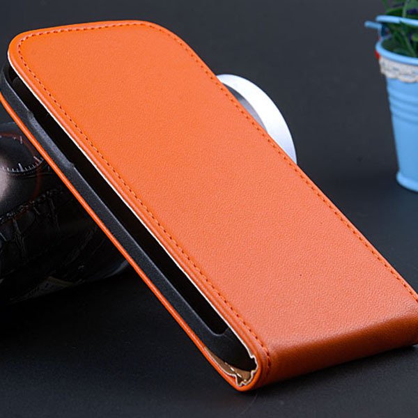S4 Mini Flip Leather Case For Samsung Galaxy S4 Mini I9195 I9190 G 32240035795-5-orange
