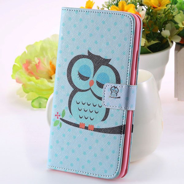 Matte Grain Full Wallet Pu Leather Case For Samsung Galaxy Note 3 1925879807-1-sky blue owl