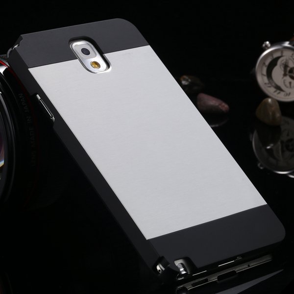 For Note 3 Aluminum Metal Brush Case For Samsung Galaxy Note 3 Iii 1893254282-3-black and silver