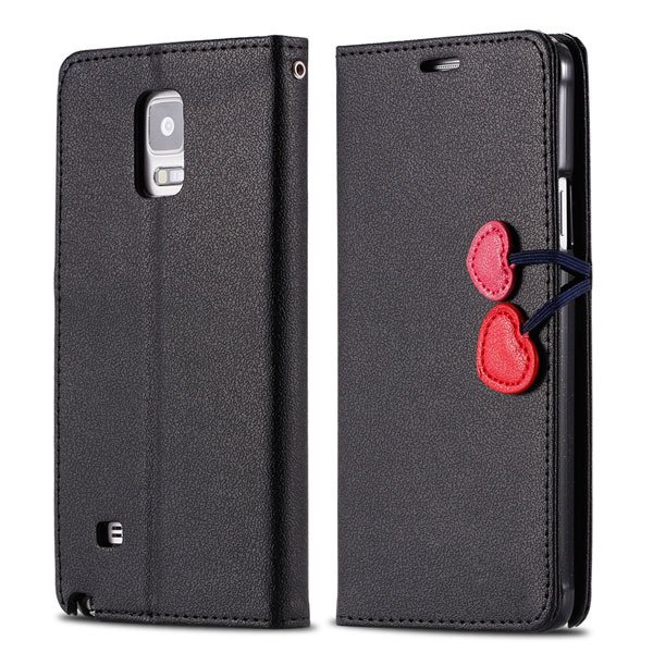 Heart Magnetic Buckle Flip Case For Samsung Galaxy Note 4 Cell Pho 32242580594-2-black
