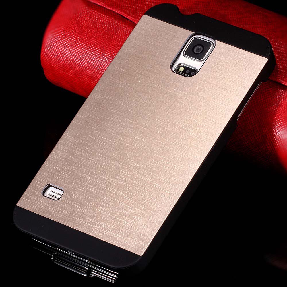 S5 Deluxe Slim Case Aluminum Metal Brush Back Cover For Samsung Ga 32251030854-5-gold