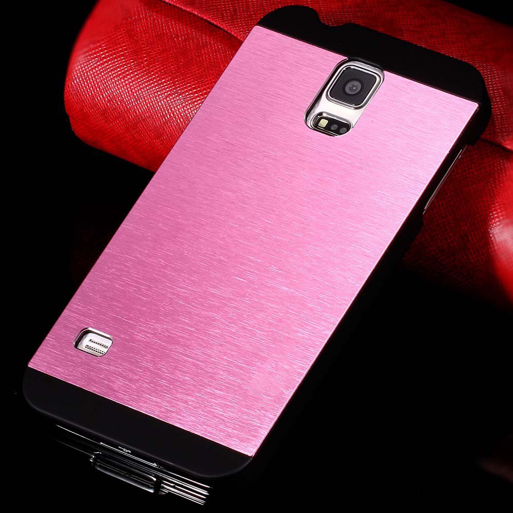 S5 Deluxe Slim Case Aluminum Metal Brush Back Cover For Samsung Ga 32251030854-6-pink