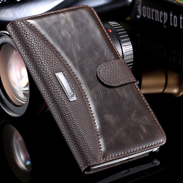 Bussiness Fashion Full Cover For Samsung Galaxy Note 4 N9100 Leath 32249447832-4-brown