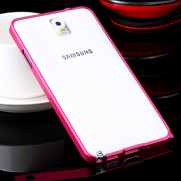 Luxury 0.7Mm Ultra Thin Slim Metal Frame Bumper For Samsung Galaxy 32247631233-7-hot pink