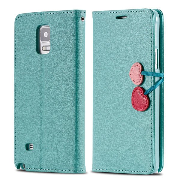 Heart Buckle Full Cover For Samsung Galaxy Note 4 N9100 Phone Case 32242191249-5-mint