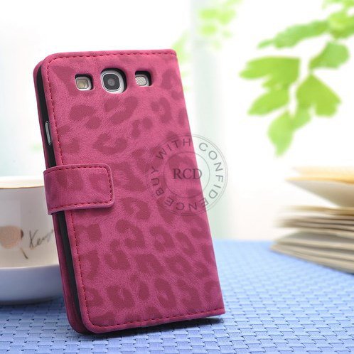 Hot For Samsung Galaxy S3 I9300 Leather Wallet Case Pu Leopard Ski 1064181343-1-hot pink