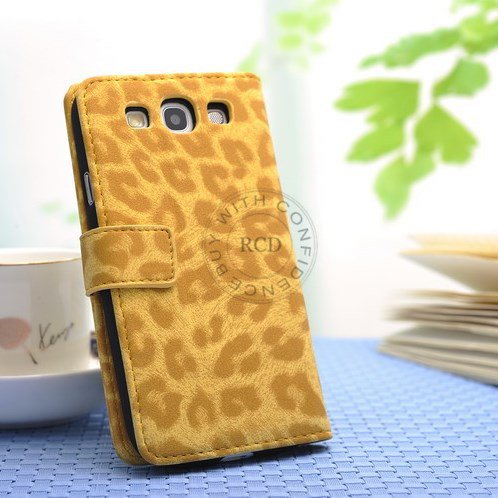 Hot For Samsung Galaxy S3 I9300 Leather Wallet Case Pu Leopard Ski 1064181343-2-Yellow