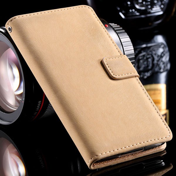 S5 Stand Case Flip Phone Cover For Samsung Galaxy S5 Sv I9600 Full 32261600083-4-beige