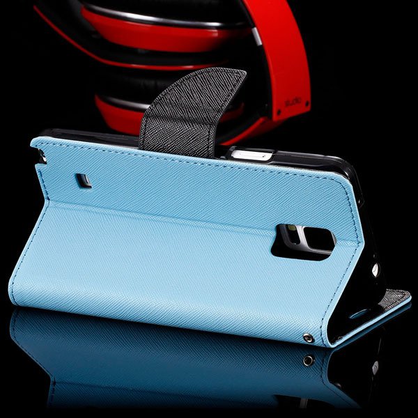 For Note 4 Flip Wallet Cover For Samsung Galaxy Note 4 N9100 Full 32260100946-4-sky blue