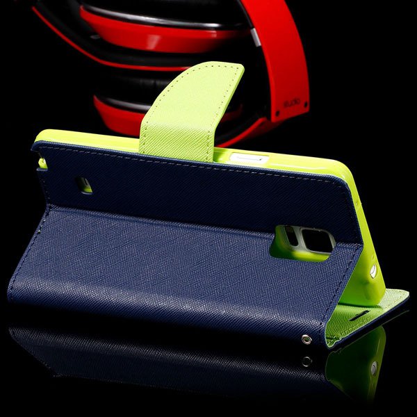 For Note 4 Flip Wallet Cover For Samsung Galaxy Note 4 N9100 Full 32260100946-5-deep blue