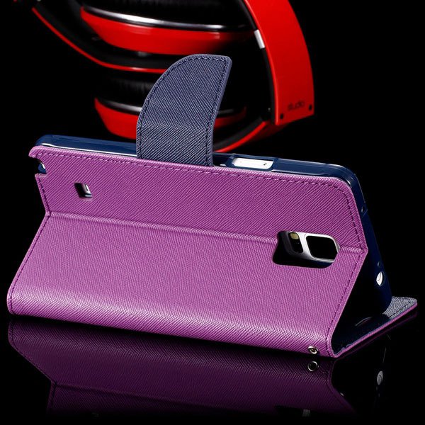 For Note 4 Flip Wallet Cover For Samsung Galaxy Note 4 N9100 Full 32260100946-12-purple