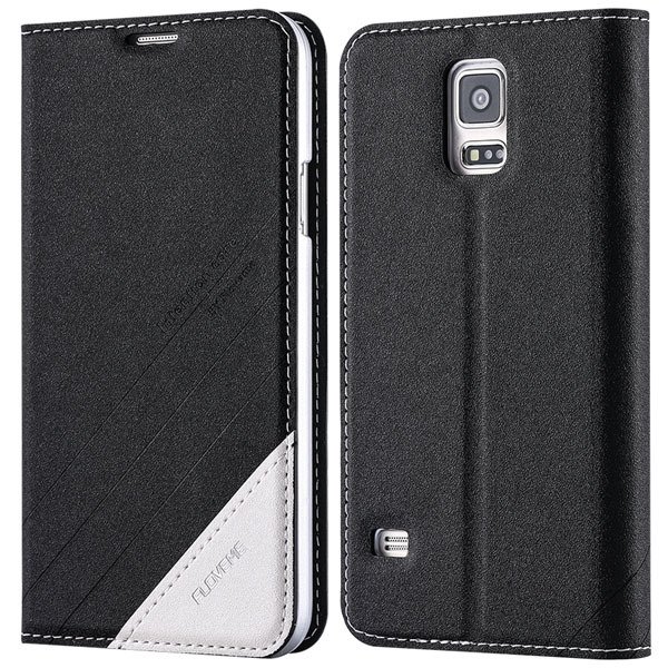 S5 Pu Leather Case Original Flip Cover For Samsung Galaxy S5 Sv I9 32267055276-1-black