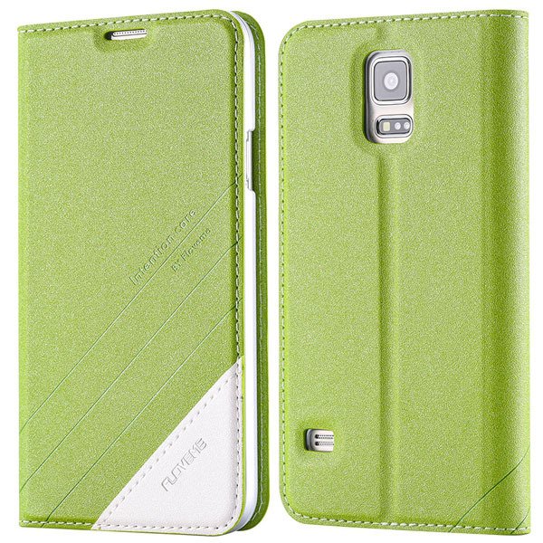 S5 Pu Leather Case Original Flip Cover For Samsung Galaxy S5 Sv I9 32267055276-4-green