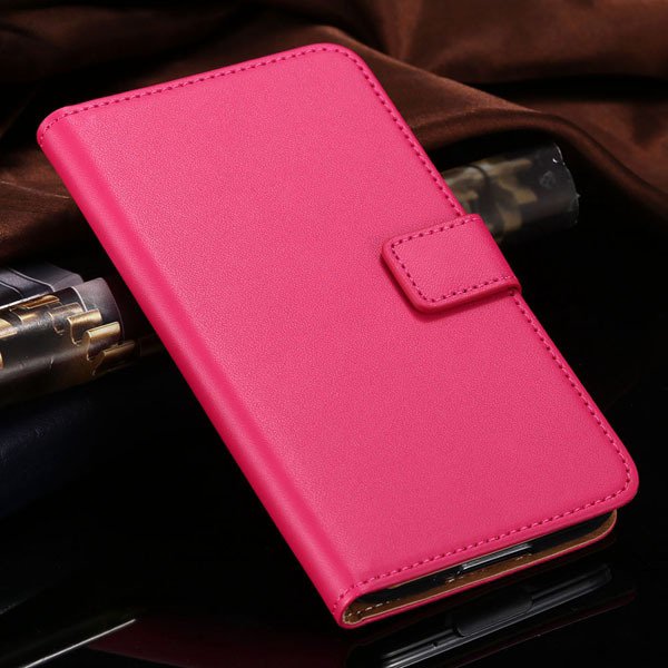S5 Flip Cell Phone Case Genuine Leather Cover For Samsung Galaxy S 1807291607-3-hot pink
