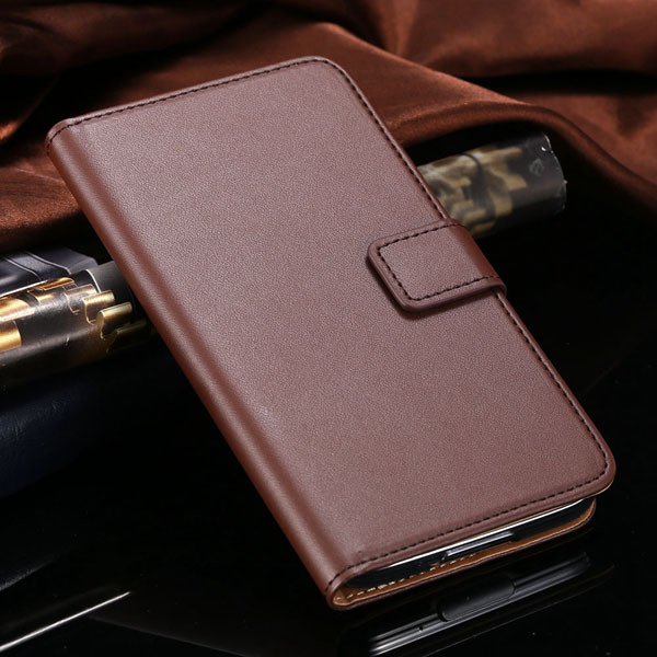S5 Flip Cell Phone Case Genuine Leather Cover For Samsung Galaxy S 1807291607-4-brown