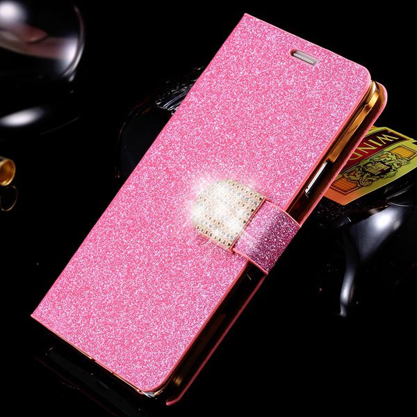 For Note 4 Bling Diamond Case Luxury Pu Leather Cover With Shiny R 32276752072-6-pink