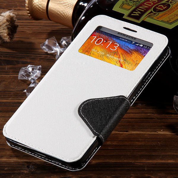 For Note 3 View Case Flip Cell Phone Cover For Samsung Galaxy Note 1961185459-2-white