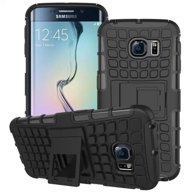 S6 Edge Armor Case Hybrid Kickstand Display Cover For Samsung Gala 32298123541-1-black