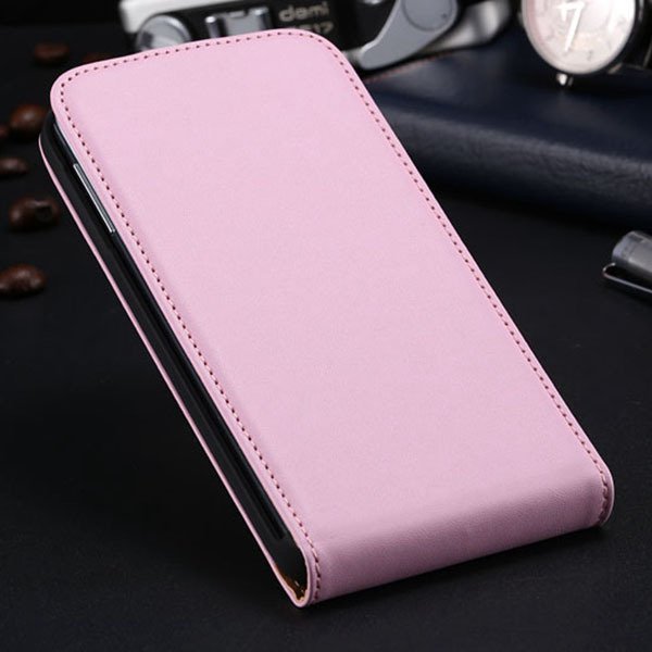 S5 Flip Real Leather Case For Samsung Galaxy S5 I9600 Full Protect 1790067218-3-pink