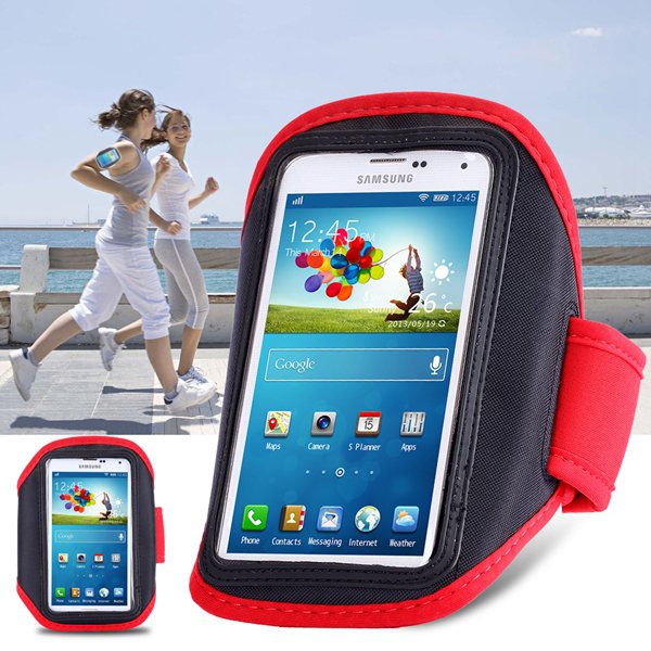 Fashion Red Running Sport Arm Band Cover For Samsung Galaxy S5 S4 32247441381-1-