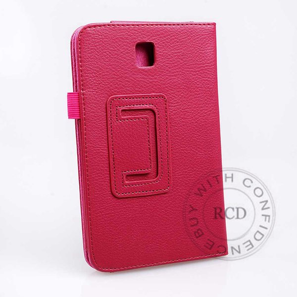 Flip Stand Full Case For Samsung Galaxy Tab 3 P3200 7.0 Elegant Pu 1138274901-4-hot pink