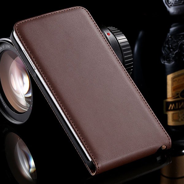 For Note 4 Genuine Leather Case Flip Cover For Samsung Galaxy Note 32269062618-5-brown
