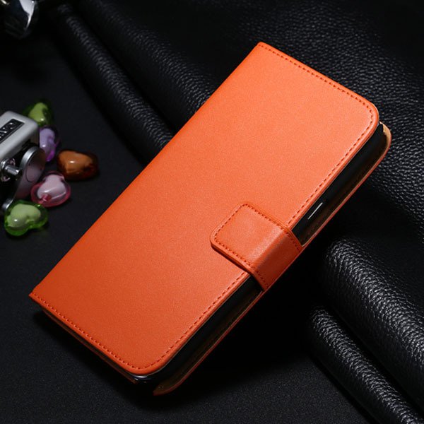 For Note 2 Genuine Leather Case Flip Cover For Samsung Galaxy Note 1772307258-7-orange