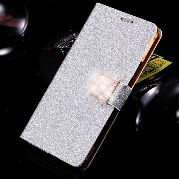 For Note 4 Luxury Bling Rhinestone Case Full Wallet Cover For Sams 32275829676-2-silver