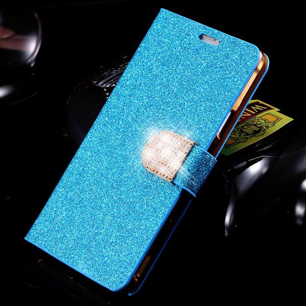 For Note 4 Luxury Bling Rhinestone Case Full Wallet Cover For Sams 32275829676-3-blue