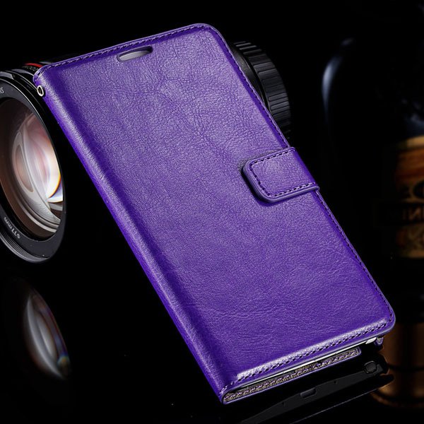Note 4 Photo Display Flip Case Pu Leather Cover For Samsung Galaxy 32283939907-4-purple