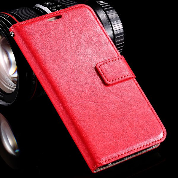 S6 Leather Cover Full Wallet Case For Samsung Galaxy S6 G9200 Luxu 32294771885-3-red