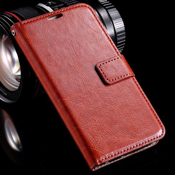 S6 Leather Cover Full Wallet Case For Samsung Galaxy S6 G9200 Luxu 32294771885-6-brown