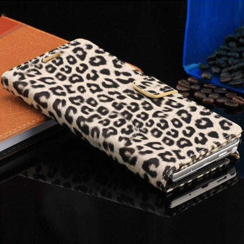 New Arrival Luxury Leopard Wallet Pu Leather Case For Samsung Gala 1321819662-2-Khaki