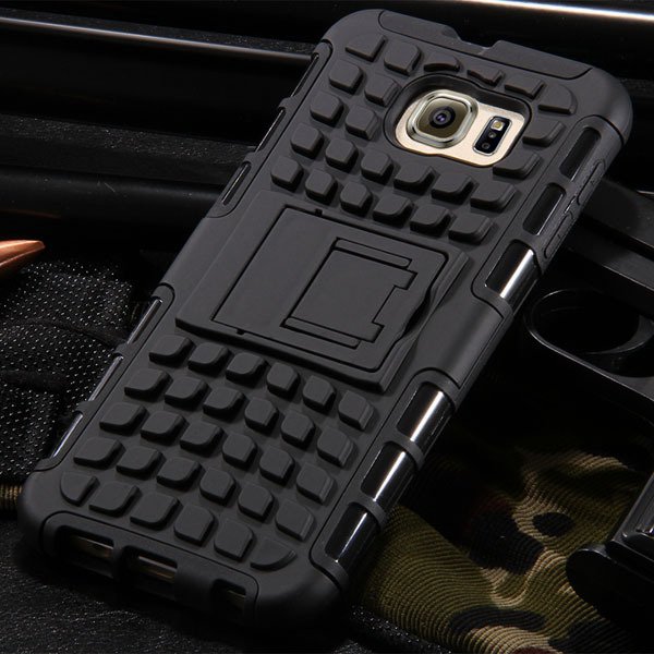 S6 Hybrid Case Anti-Skid Armor Cover For Samsung Galaxy S6 G9200 H 32304459338-1-black