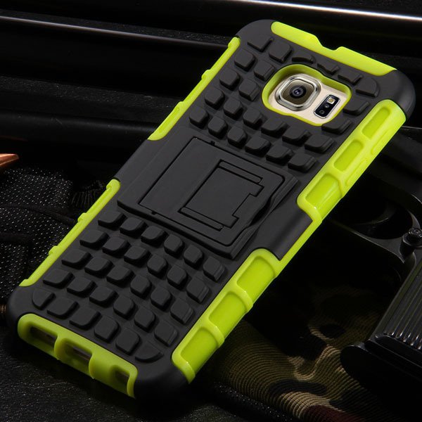 S6 Hybrid Case Anti-Skid Armor Cover For Samsung Galaxy S6 G9200 H 32304459338-5-green