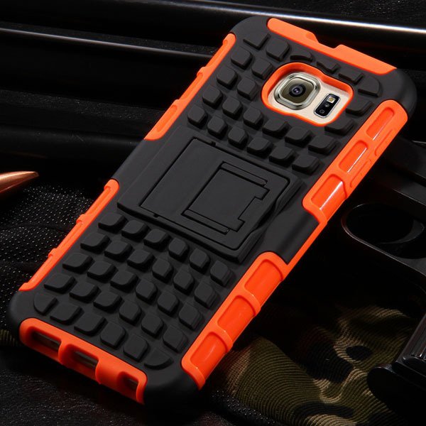 S6 Hybrid Case Anti-Skid Armor Cover For Samsung Galaxy S6 G9200 H 32304459338-6-orange