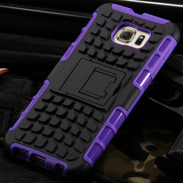 S6 Hybrid Case Anti-Skid Armor Cover For Samsung Galaxy S6 G9200 H 32304459338-7-purple
