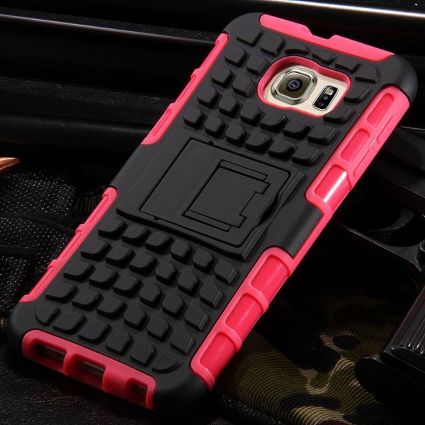 S6 Hybrid Case Anti-Skid Armor Cover For Samsung Galaxy S6 G9200 H 32304459338-8-rose