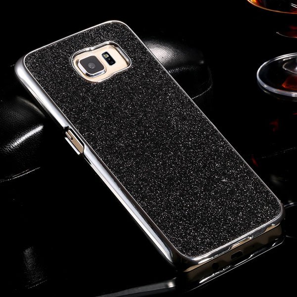 S6 Aluminum Case Luxury Bling Glittering Cover For Samsung Galaxy 32304105229-1-black