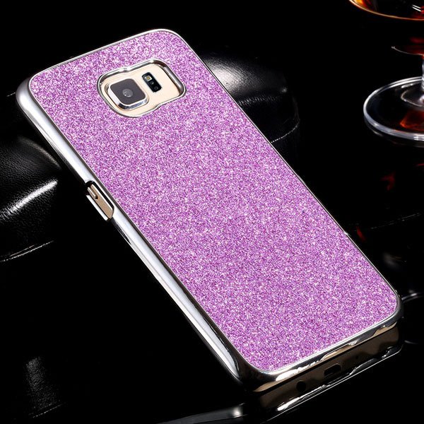 S6 Aluminum Case Luxury Bling Glittering Cover For Samsung Galaxy 32304105229-7-purple