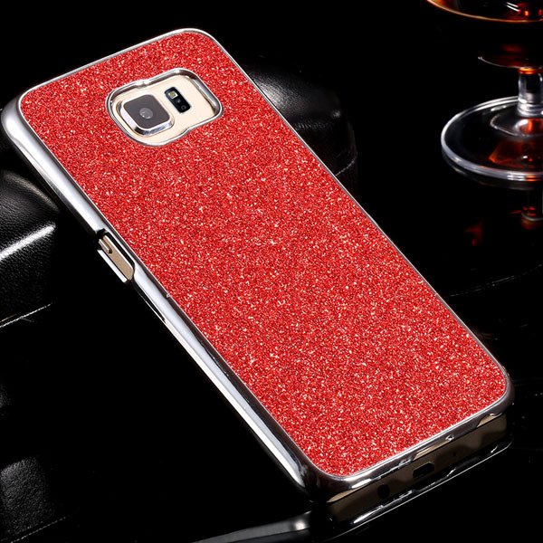 S6 Plating Bling Case Hard Pc+Aluminum Cover For Samsung Galaxy S6 32305604746-2-red