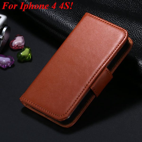4S 5S Luxury Pu Leather Case Photo Frame Flip Cover For Iphone 5 5 1330267603-17-brown for 4s